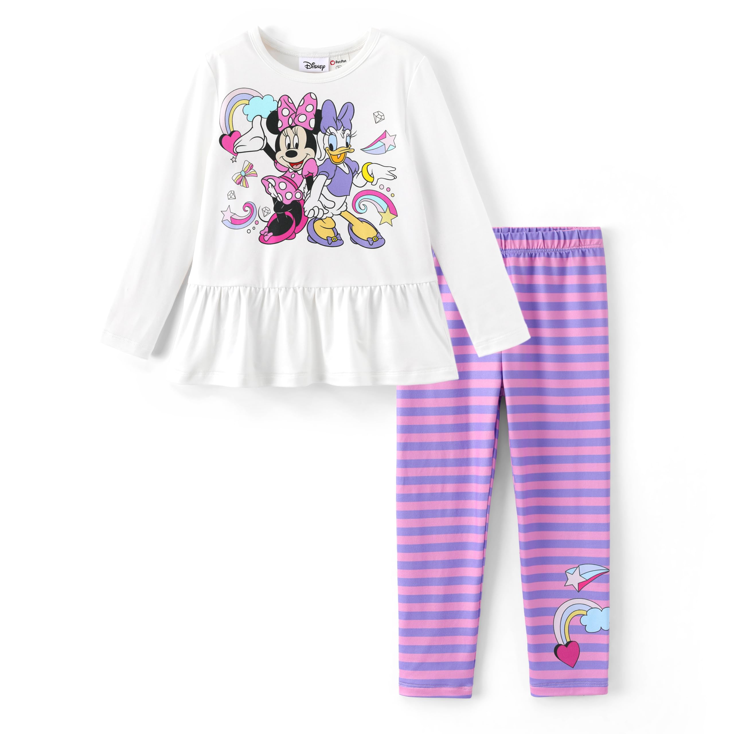 Disney Toddler Girls Clothes Long Sleeve Shirt Leggings 2pcs Outfits Set