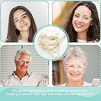 Vista 6 de 2 protectores de ojos transparentes para cirugía de cataratas, parche protector de ojos con ventilación dura con banda elástica extendida, protector