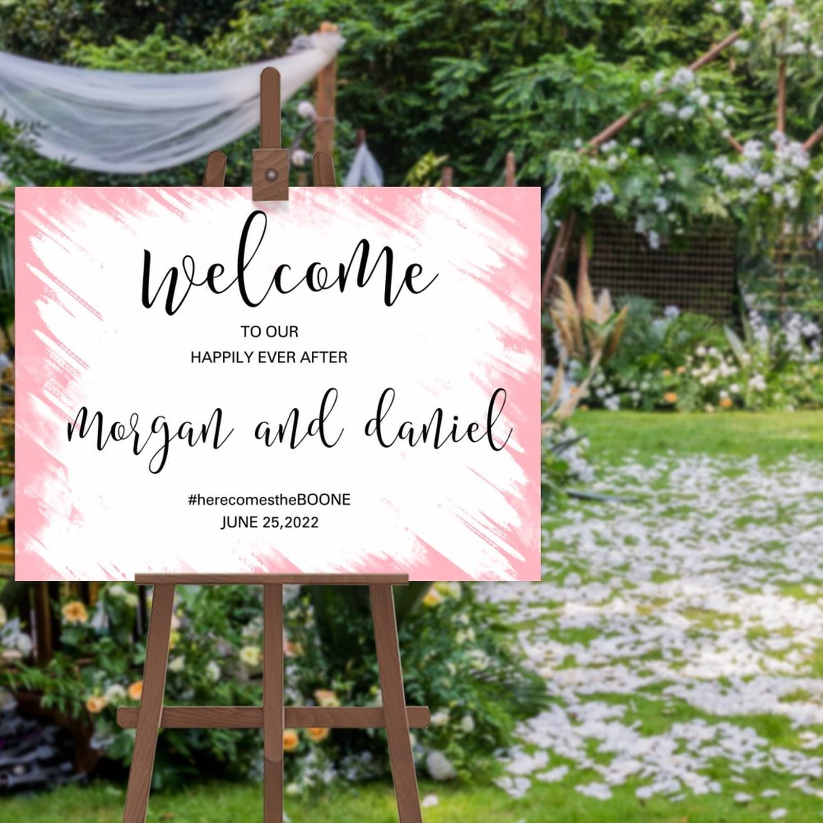 Panneau de bienvenue de mariage pour célébrer l'union et accueillir vos proches avec amour