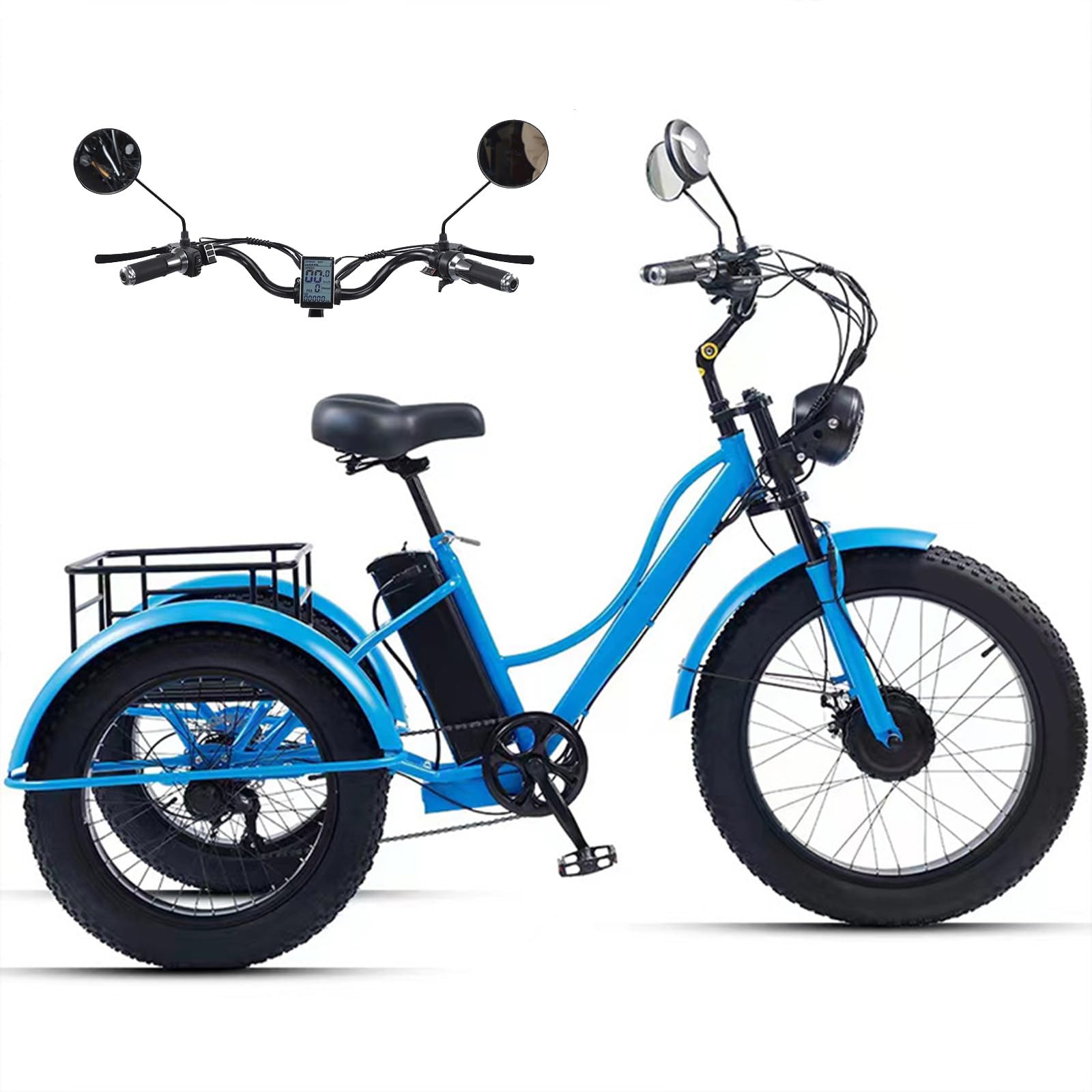 Triciclo eléctrico para Adultos con neumáticos Anchos