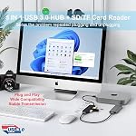 TSUPY USB 3.0 Hub 5 Port with 3 USB 3.0 5Gbps + SD/TF Card Reader USB 3 Splitter USB Adapter Extender USB 3.0 Hub for MacBook Computer PC and USB Stick SD Card, More