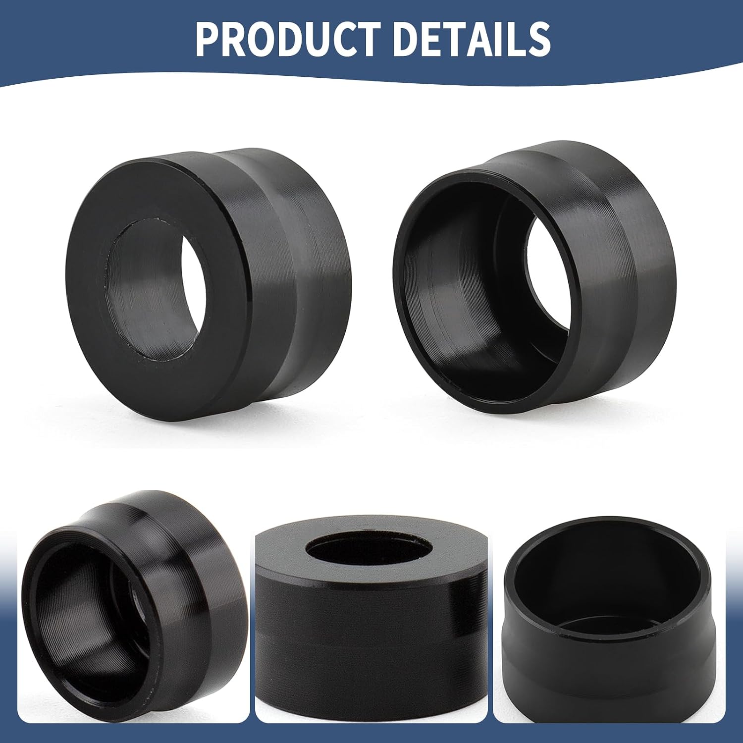 Engine Bolt Covers Caps 3/8" Head Bolt Toppers Caps Kit Fit for Harley Touring Electra Glides Road Glides Street Glides Road Kings Trikes Sportster 883 Dyna Softail Fat Bob Low Rider S (Black)