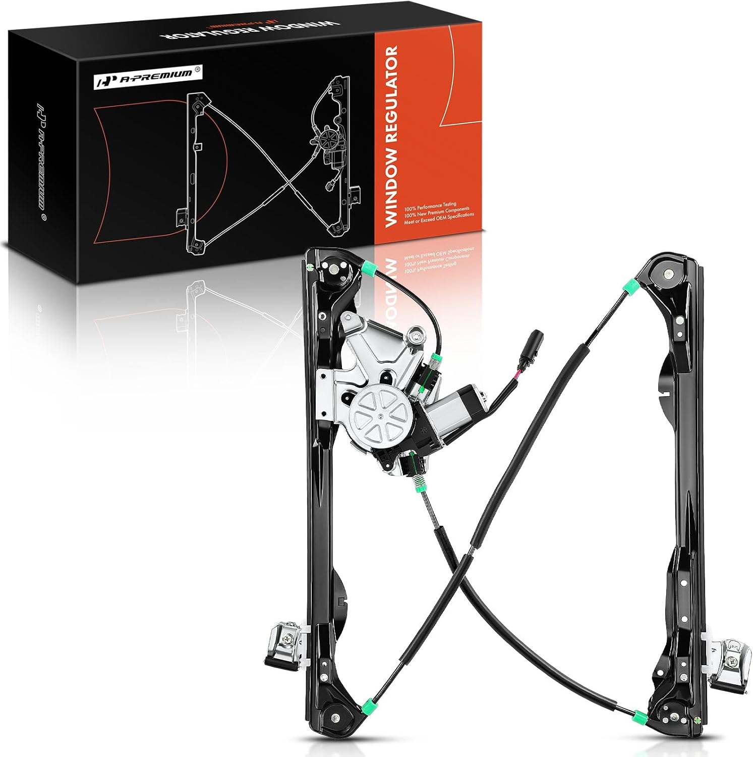 A-Premium Electric Power Window Regulator with Motor Compatible with Ford Focus 2000-2007 Front Left Driver Side(Not fit Hatchback 2-Door)