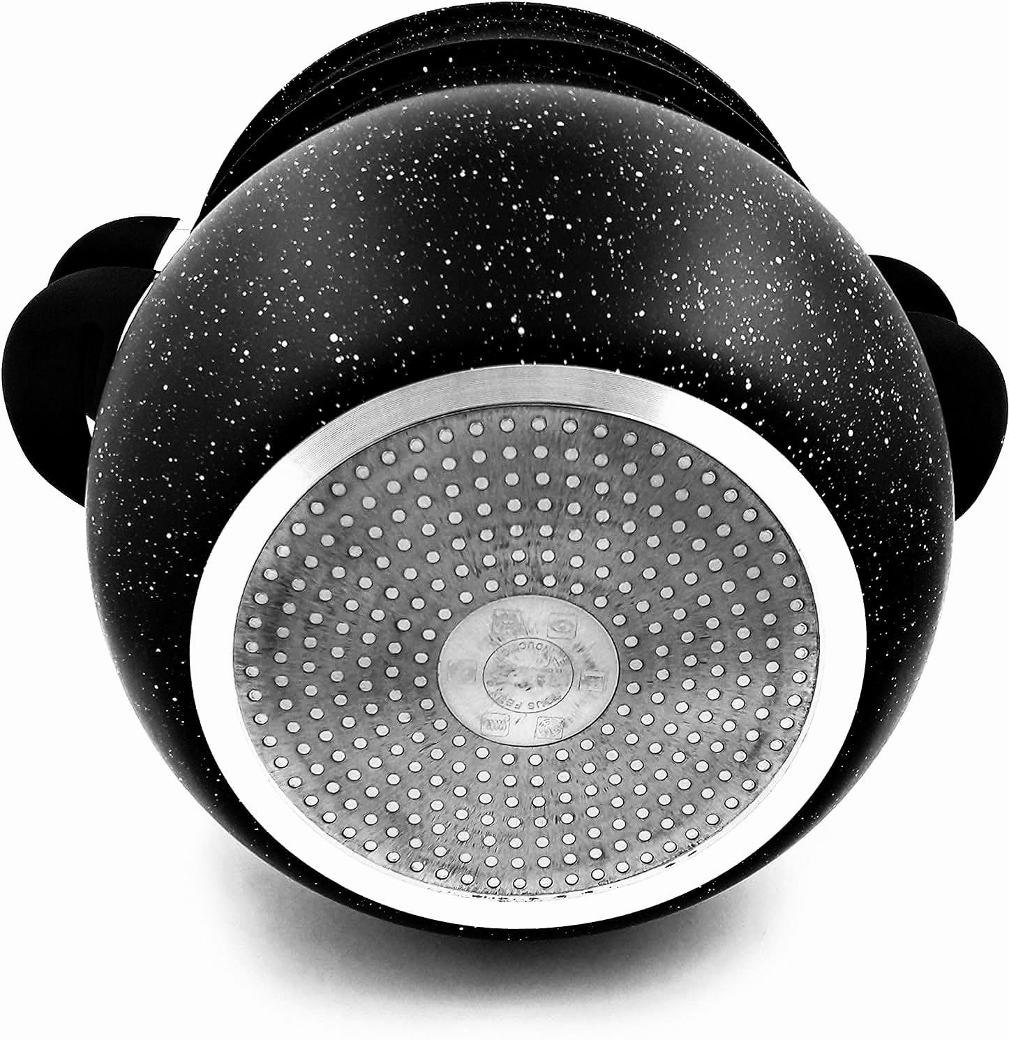 klaus GREBLON Couscoussier 9L Façon Pierre Cuiseur/Vapeur de Haute Qualité avec Joint D'étanchéité et Couvercle en Verre trempé/Tous Feux Dont Induction