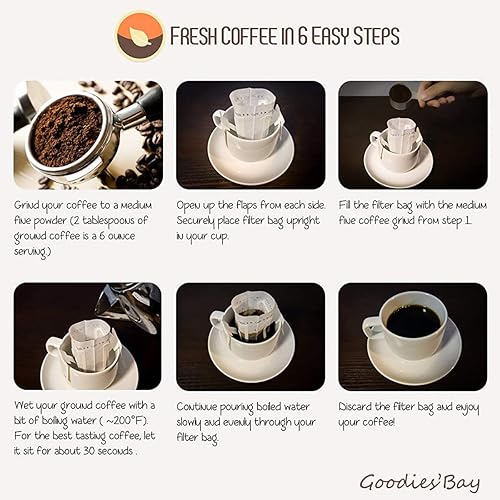 Miniatura 3 de 100 bolsas de papel de filtro de café portátil, bolsa de café desechable, bolsa de café de goteo colgante de goteo, bolsa de filtro de café de una