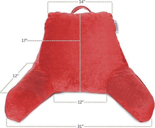 Miniatura 6 de Nestl - Almohada de lectura estándar de espuma viscoelástica triturada, almohada de respaldo para leer y reposar en cama, almohada para la espalda