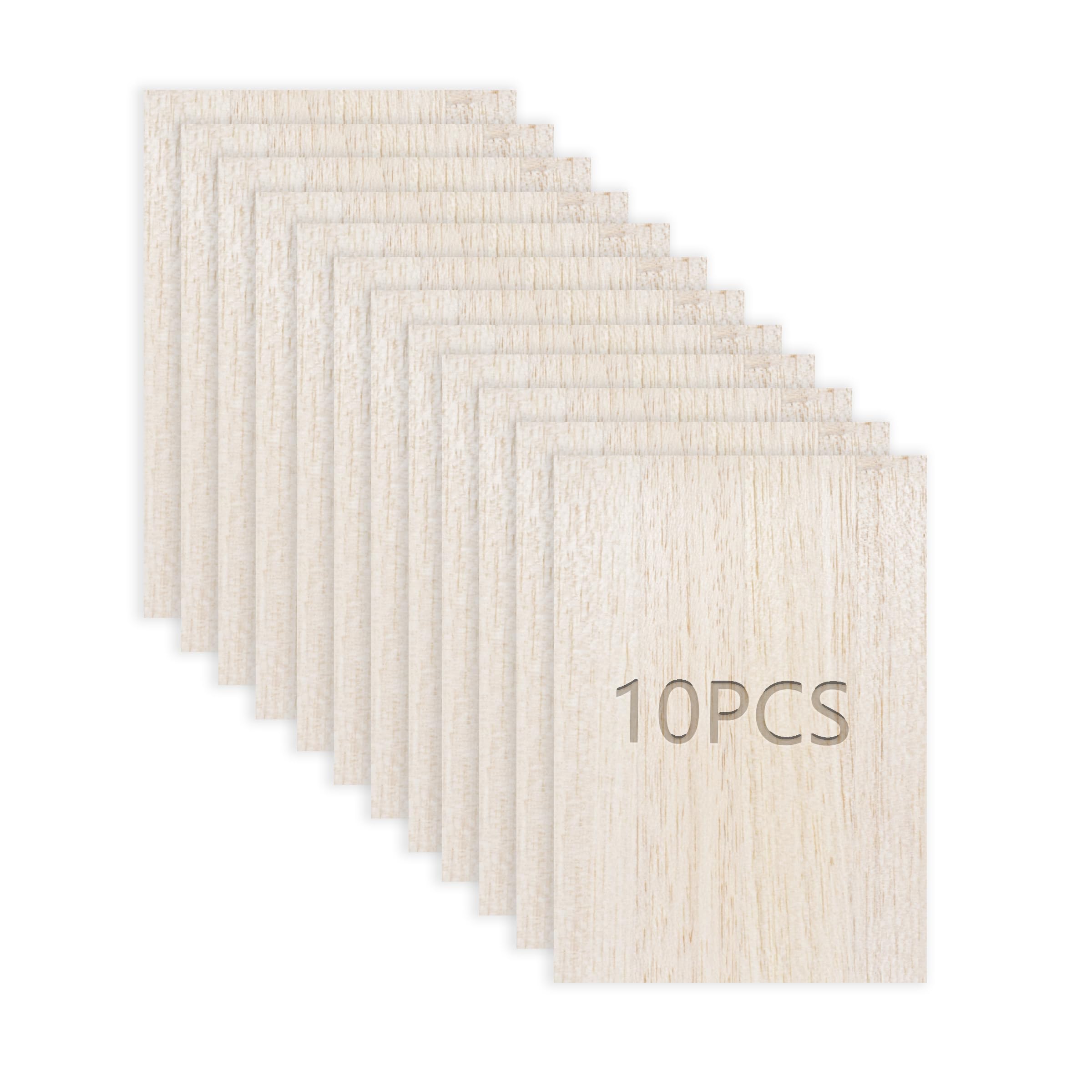 10 Pack Balsa Wood Sheets, 210x150x2 mm Balsa Wood Thin, BalsaWood Board for Home Decoration Arts, DIY Crafts Projects