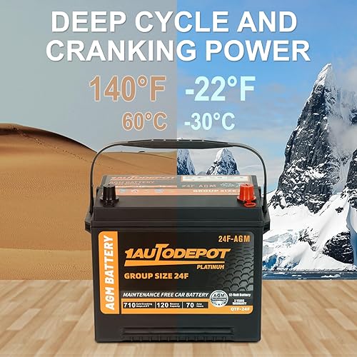 Miniatura 5 de BCI Group - Batería de coche 24F, batería automotriz de 12 V 70 Ah, baterías AGM sin mantenimiento, 710CCA, 120RC, 36 meses de garantía