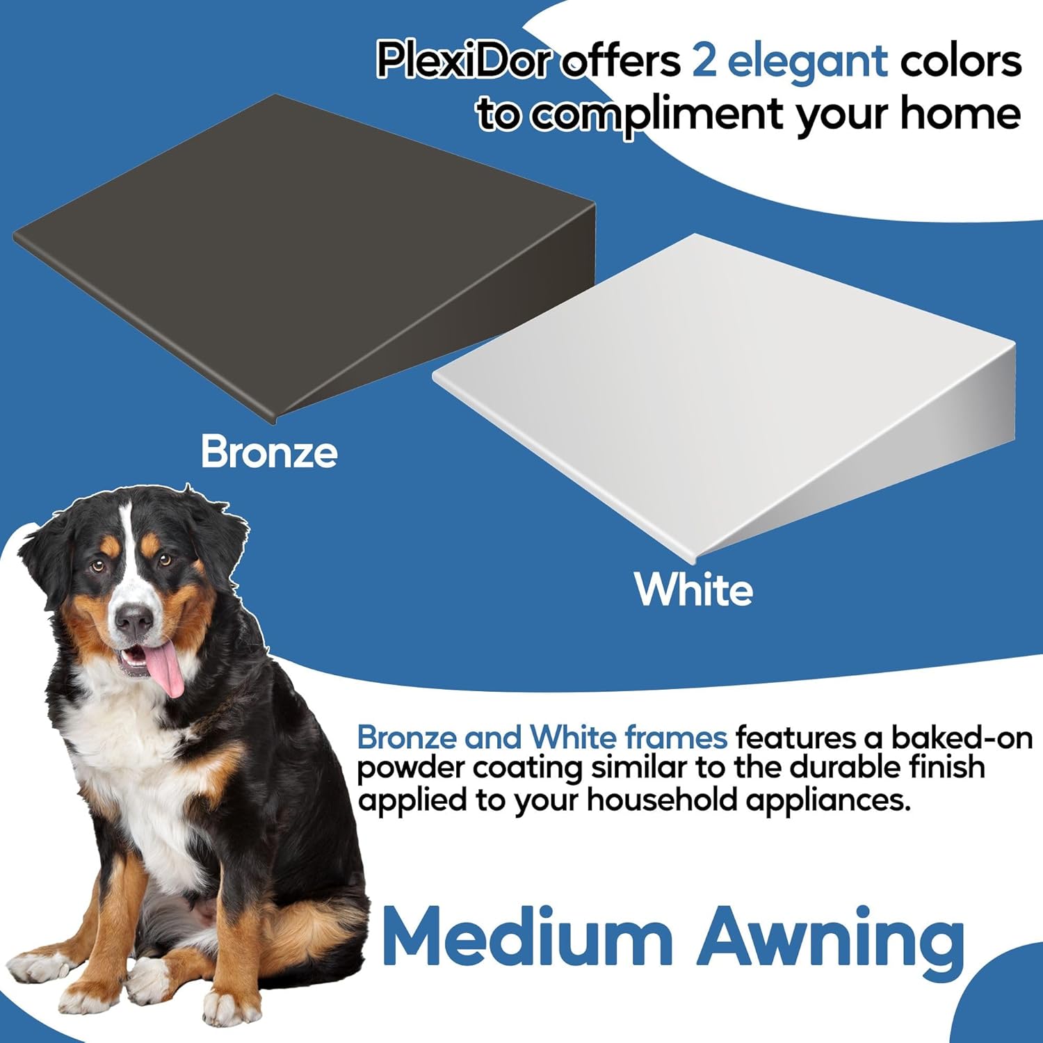 Plexidor Performance Pet Doors Universal Pet Door Awning - Door Canopy for Weather Protection, Spa, and Lawn Areas