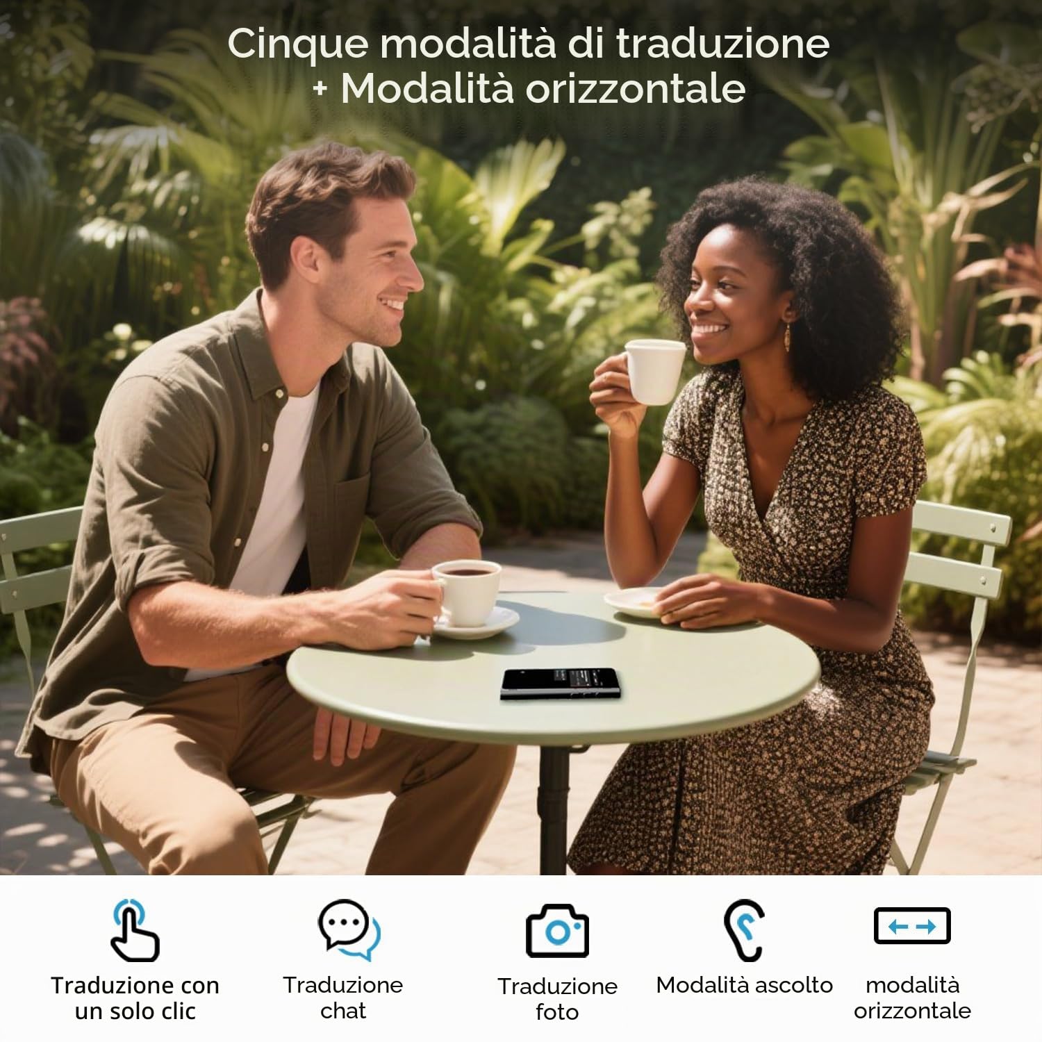 Timekettle Fluentalk T1 Traduttore Simultaneo Vocale, Supporto di 40 lingue e traduzione di foto, Traduttore Istantaneo Vocale Non è necessario il WiFi, Dati mobili globali gratuiti per i viaggi