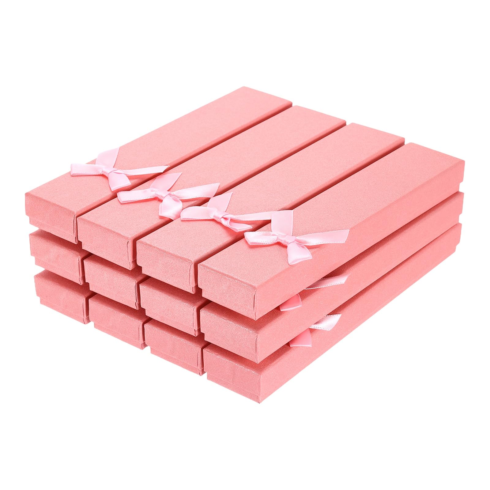 Boîte cadeau pour collier PATIKIL, écrin en carton naturel haut de gamme avec mousse et nœud