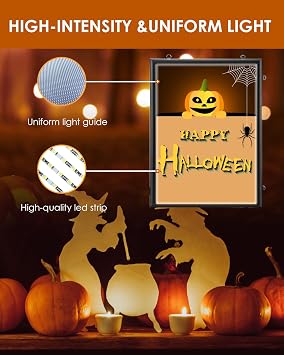 LED Poster Frame 2740 Snap Frame with Dimmer Switch and 12 Channel Kitchen Timer for Restaurant