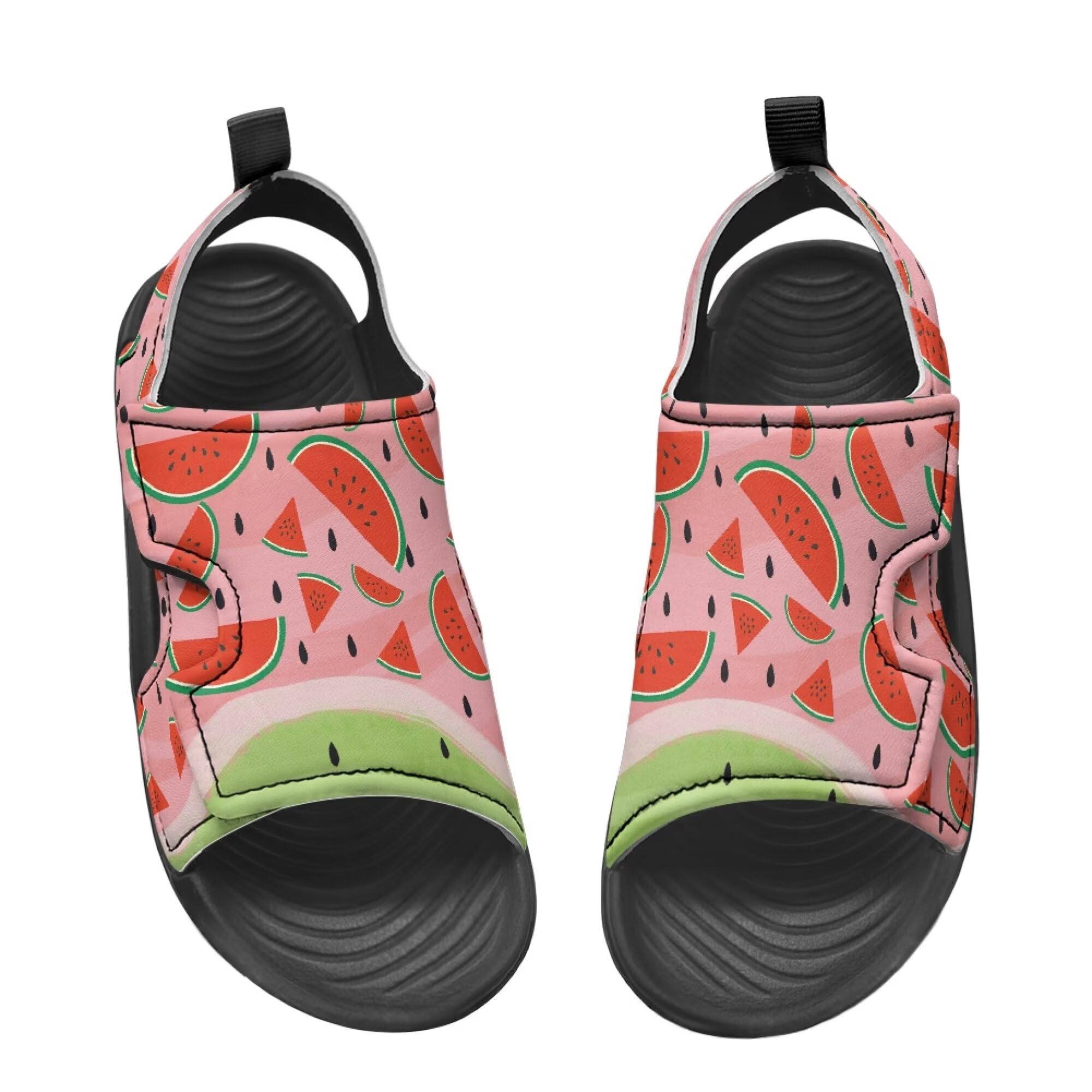 Rerteryuro Watermelon Toddler Girl Sandals Comfortable Kids Sandals Boys Size 11 Non-Slip Kids Summer Slide for Beach Pool Adjustable Summer Shoes for Little Kid Big Kid