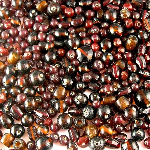 Miniatura 2 de The Crafts Outlet 1 libra  16.01 oz a granel de formas y tamaños surtidos de cuentas de vidrio de 0.236-0.472 in verde esmeralda