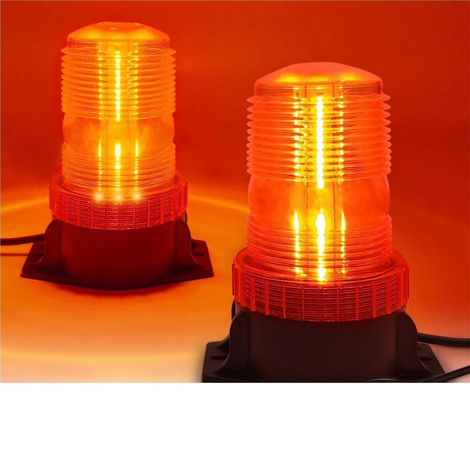 Baliza de emergencia con 30 LED de alta potencia (12-24 V, 48 V, 60 V, 80 V) for montacargas, camiones y autobuses escolares (ámbar, azul, rojo).(Yellow)