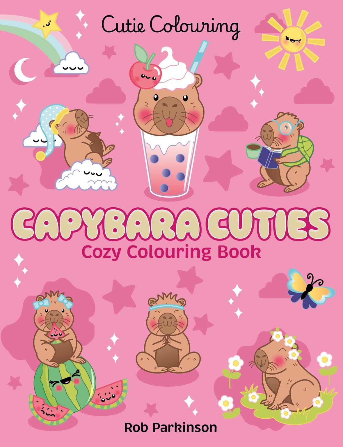 Capybara Cuties Colouring Book: The Relaxing Colouring Book Full of Adorable Capybara Characters