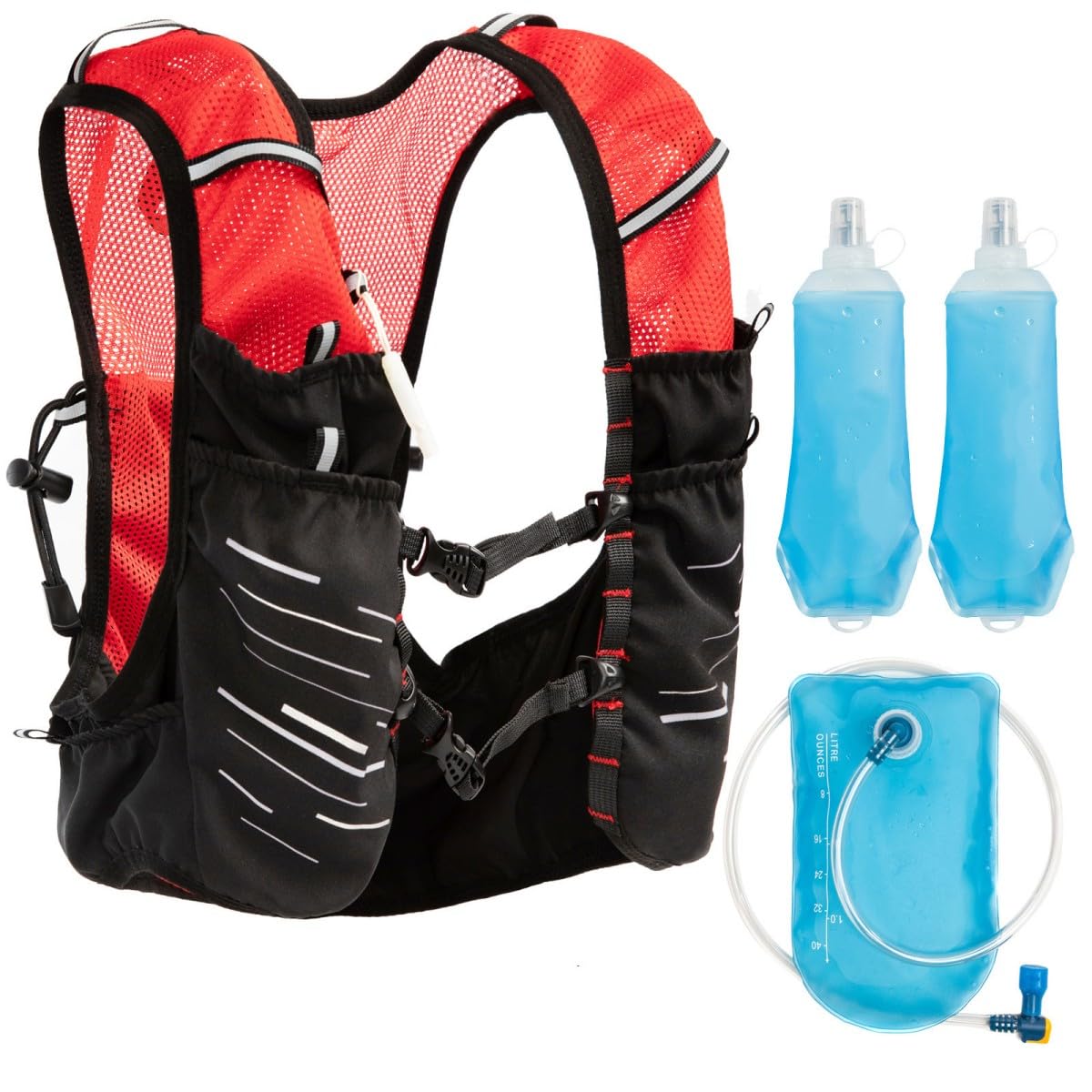 Marathon Off-road Running Bag, Borsa Ciclismo, Gilet Sportivo, Zaino, Borsa per Borraccia Zaino per Trail Running Leggero Idratazione Rimani Idratato e Confortevole sul Vostro