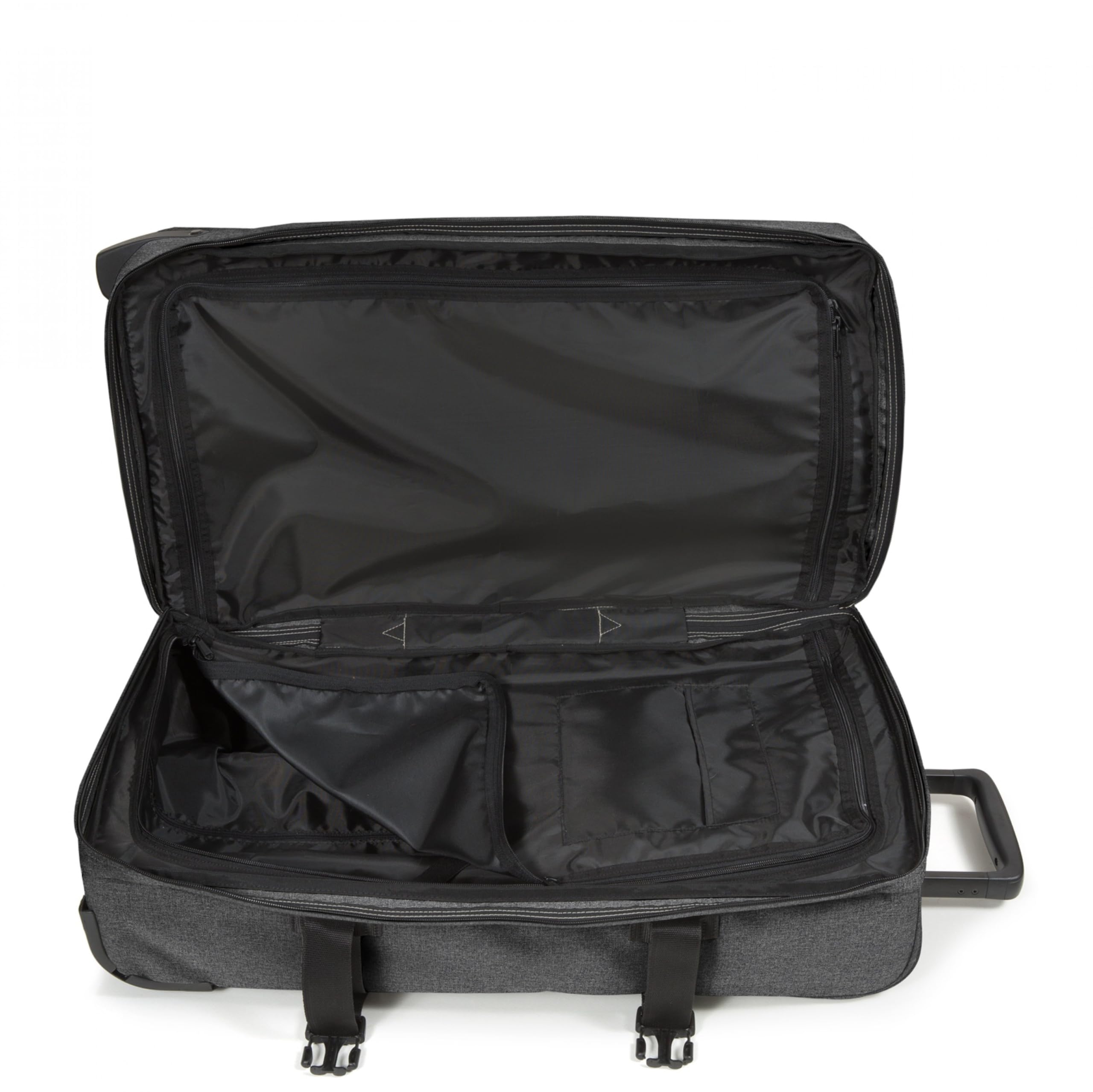 Eastpak Tranverz M Valise Moyenne 78L (67 x 35,5 x 30 cm), bagage à roulettes, valise légère et résistante avec double compartiment, poignée télescopique & serrure TSA - BLACK DENIM