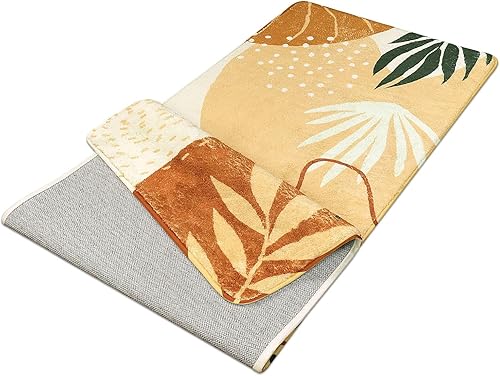 Miniatura 7 de Uphome Alfombra de pasillo moderna abstracta extra larga antideslizante bonita colorida terciopelo suave lavable a máquina diseño estético para