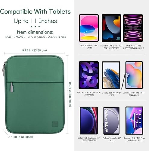 Miniatura 2 de Funda de transporte para tableta de 9 a 11 pulgadas para iPad 987 generación 10.2, iPad Pro 11 M2 2022, iPad Air 54th 10.9, iPad 10.9 de 10.9,