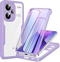 Phoona Cover per Xiaomi Redmi Note 13 Pro Plus 5G con Pellicola Protettiva Trasparente, Antiurto Silicone Custodia 360 Gradi Full Body Protezione, AntiGraffio Cover per Redmi Note 13 Pro Plus, Viola