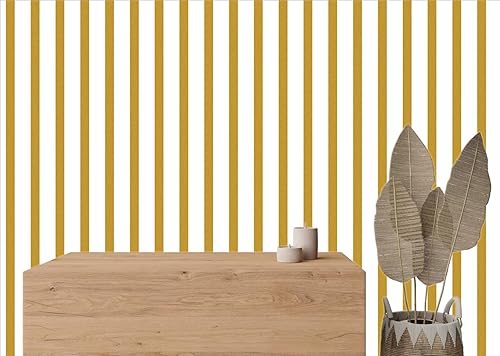 Miniatura 6 de Calcomanías de pared doradas a rayas, calcomanías de pared de línea metálica, calcomanías de pared modernas de vinilo minimalista geométrico para