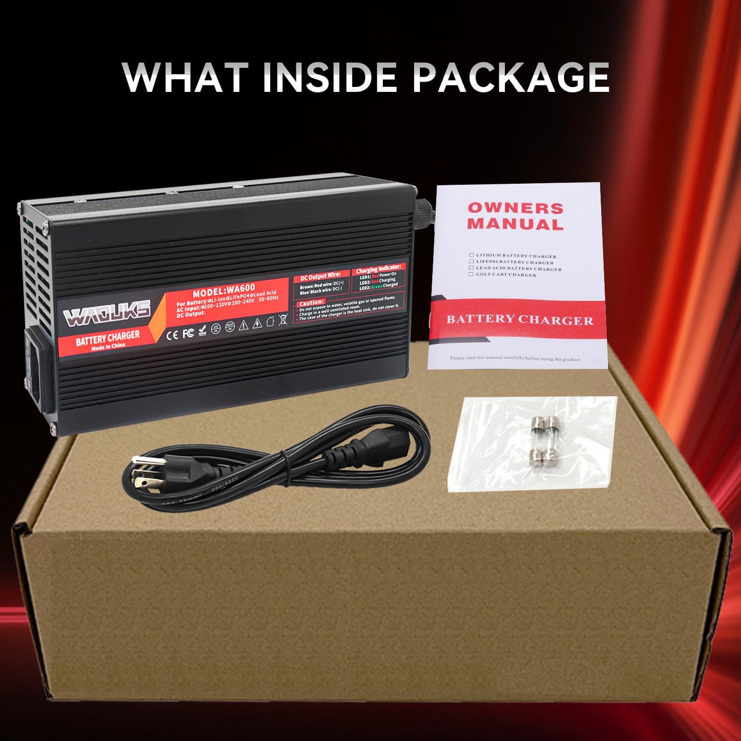 58.8V 10A Li-ion Battery Charger Used for 14S 52V 51.8V Lithium Battery Pack Charger with Cooling Fan Smart Charger Output C13 PING Connector - Image 6