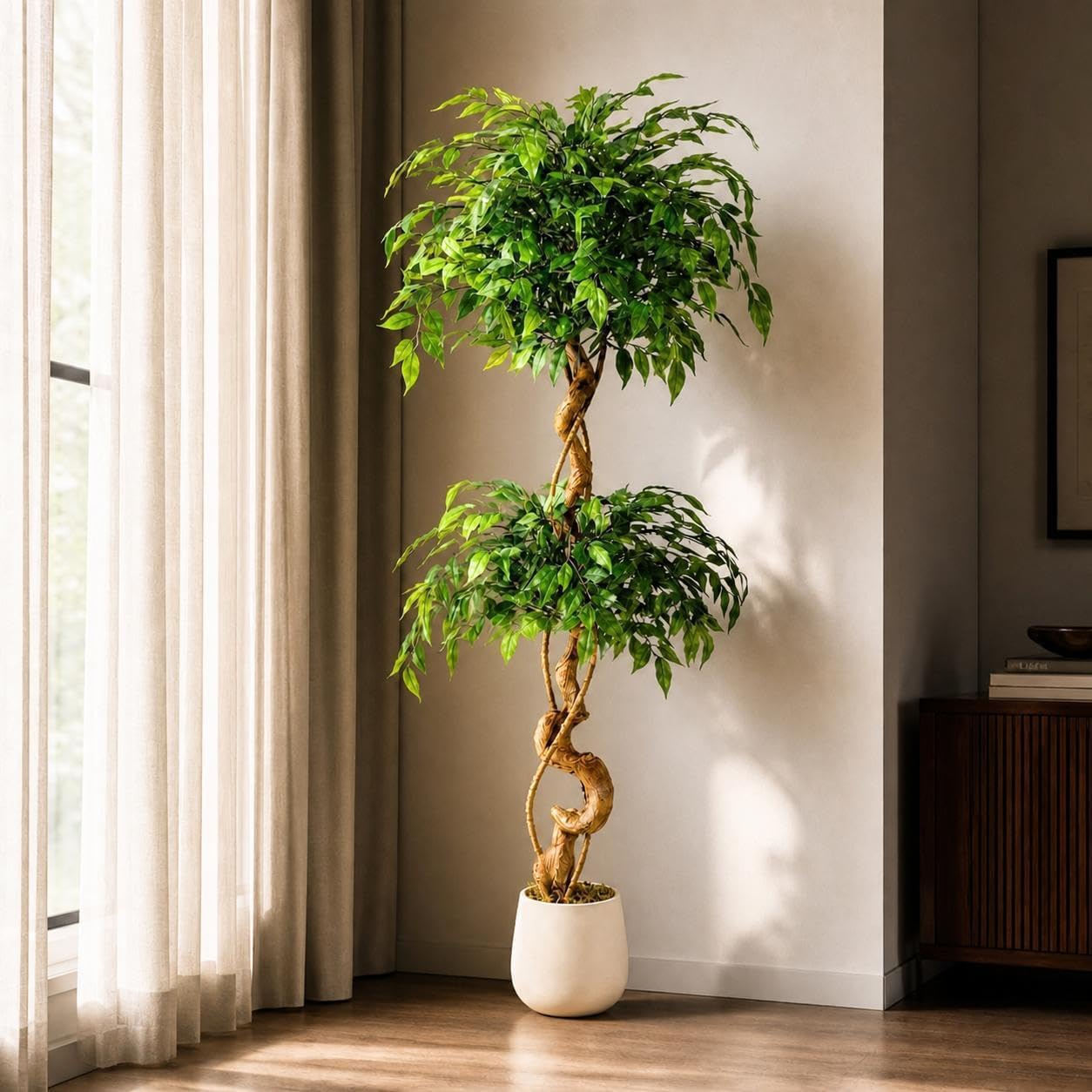 GARVEETECH 150cm Artificial Plant Ficus Tree with Planter