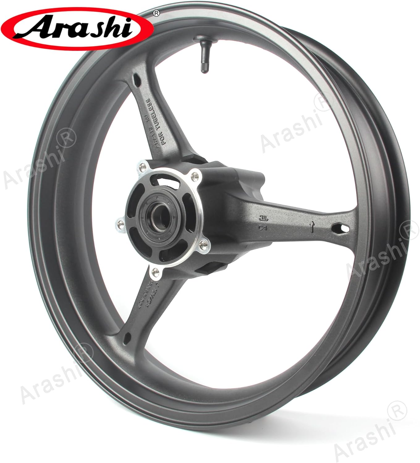 Arashi Front Wheel Rim and Brake Discs Rotors for Suzuki GSXR 600 750 2006-2007, GSXR 1000 2005-2008, Motorcycle Replacement Accessories Parts Matte Black