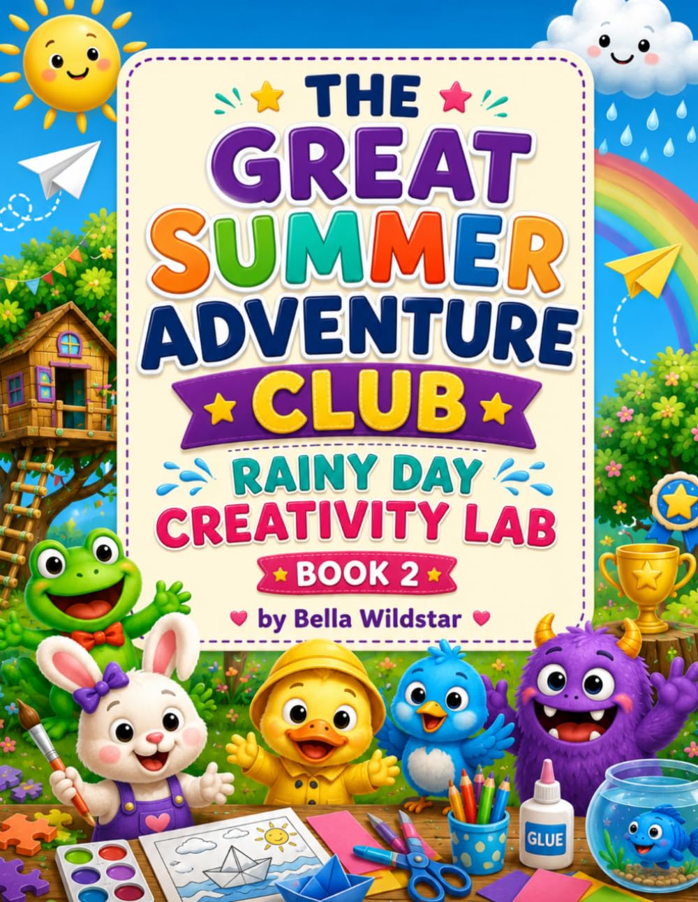 The Great Summer Adventure Club: Rainy Day Creativity Lab: A Fun Activity Book with Puzzles, Drawing Challenges, Paper Puppets, Crafts, Paper Planes, Badges & Creative Adventures for Kids Ages 5–10