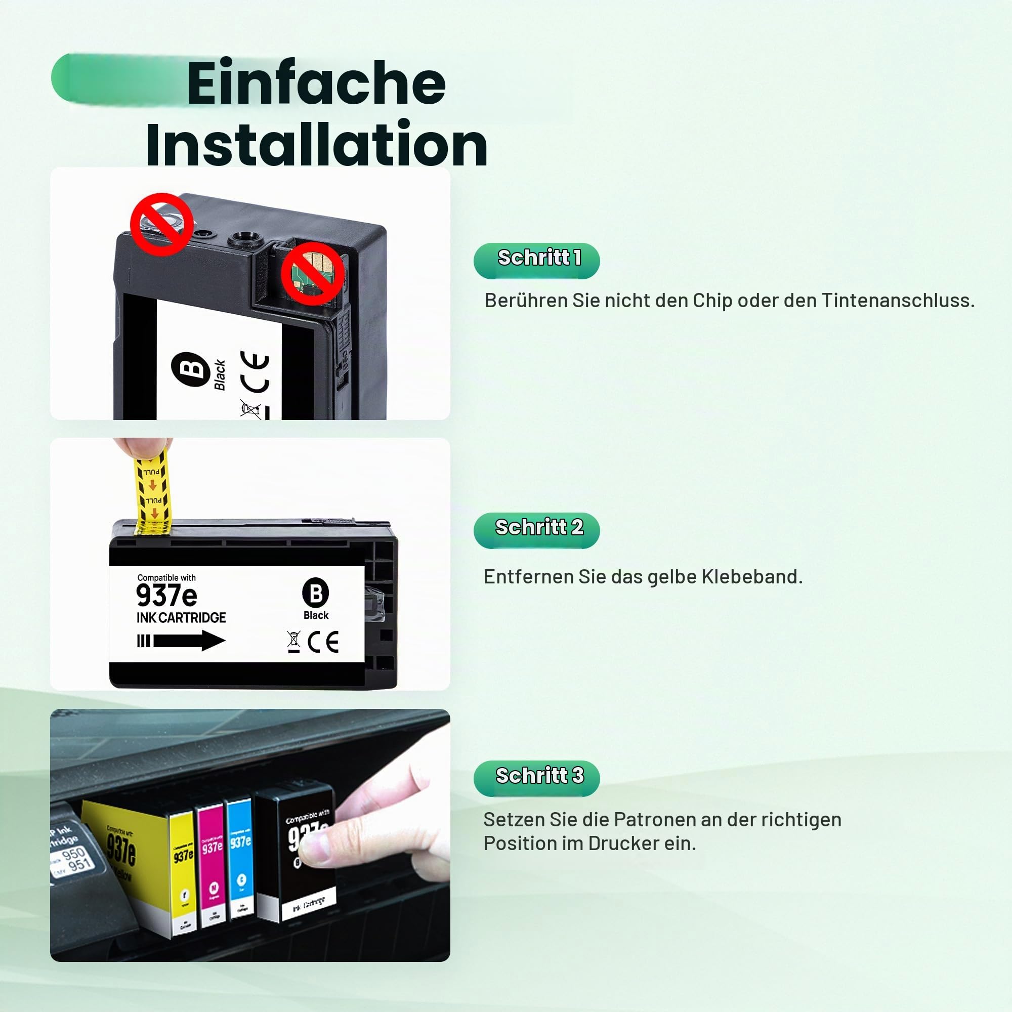 937 937e Multipack Druckerpatronen 9120e für HP 937 937XL Druckerpatronen