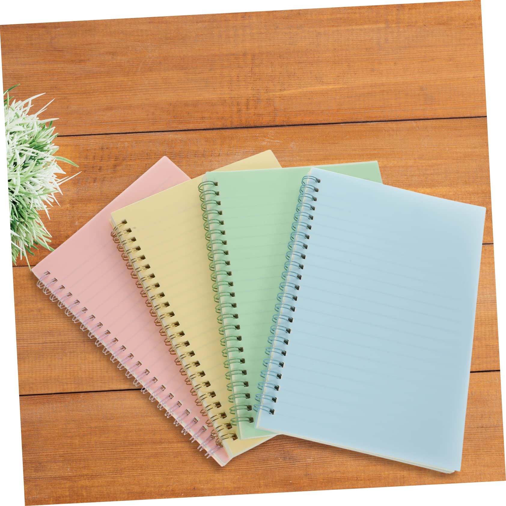 Operitacx Cahier à Spirale A5 Rétro, Lot de 4, Design Minimaliste