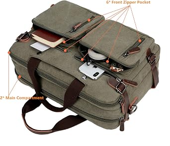 Baosha Convertible Briefcase Backpack 17 Inch Laptop Bag Case Business Briefcase HB-22