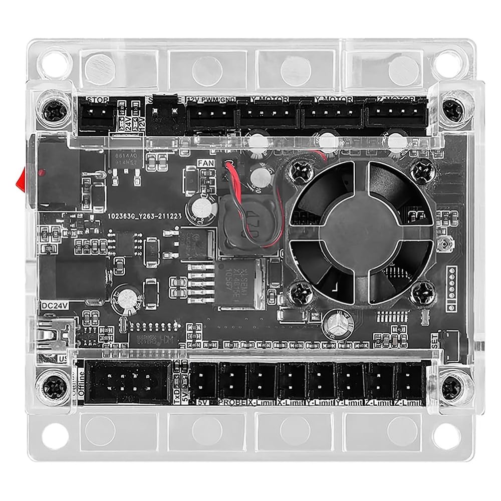 Scheda di Controllo CNC GRBL con Ventola con Ventola di Raffreddamento per Macchina per Incisione e fresatura CNC a 3 Assi 1610 PRO / 3018/3018 PRO