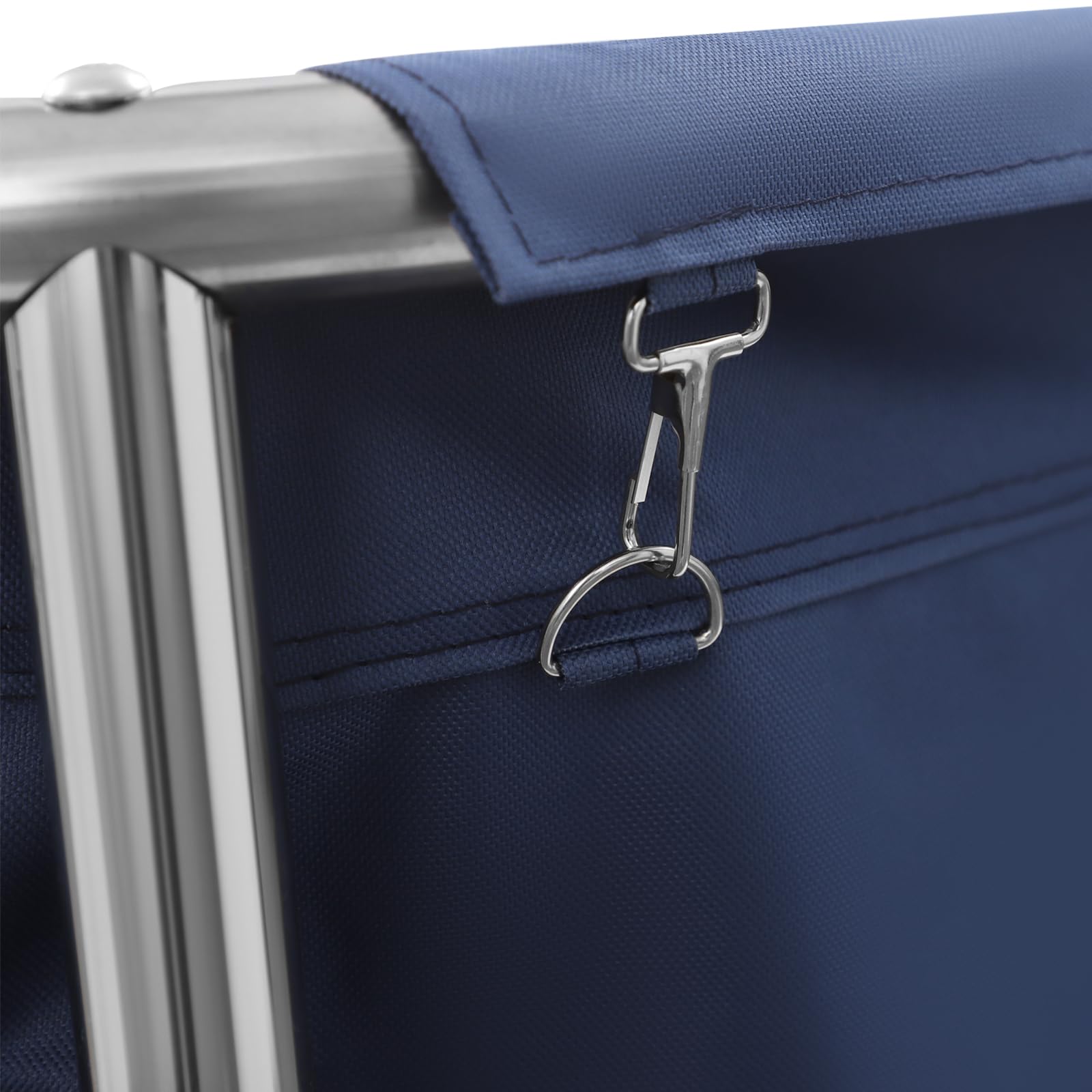 Carrello portabiancheria commerciale con ruote, 90 x 65 x 80 cm, portata 200 kg, acciaio inox + tessuto Oxford, borsa rimovibile, per hotel, casa, ospedale, lavanderia, magazzino