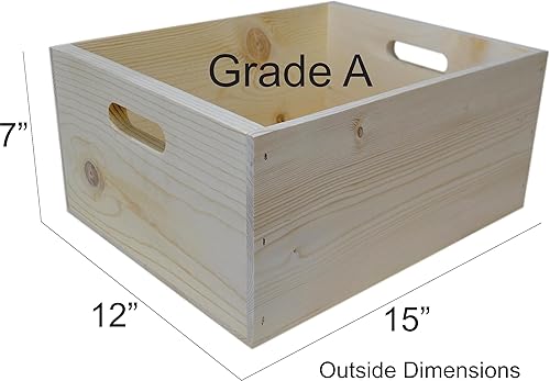 Miniatura 3 de Caja de madera de pino con agujeros de mano (cantidad. 9)