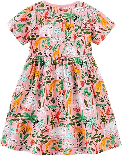 Vestidos de algodón para niñas de 2 a 7 años de edad