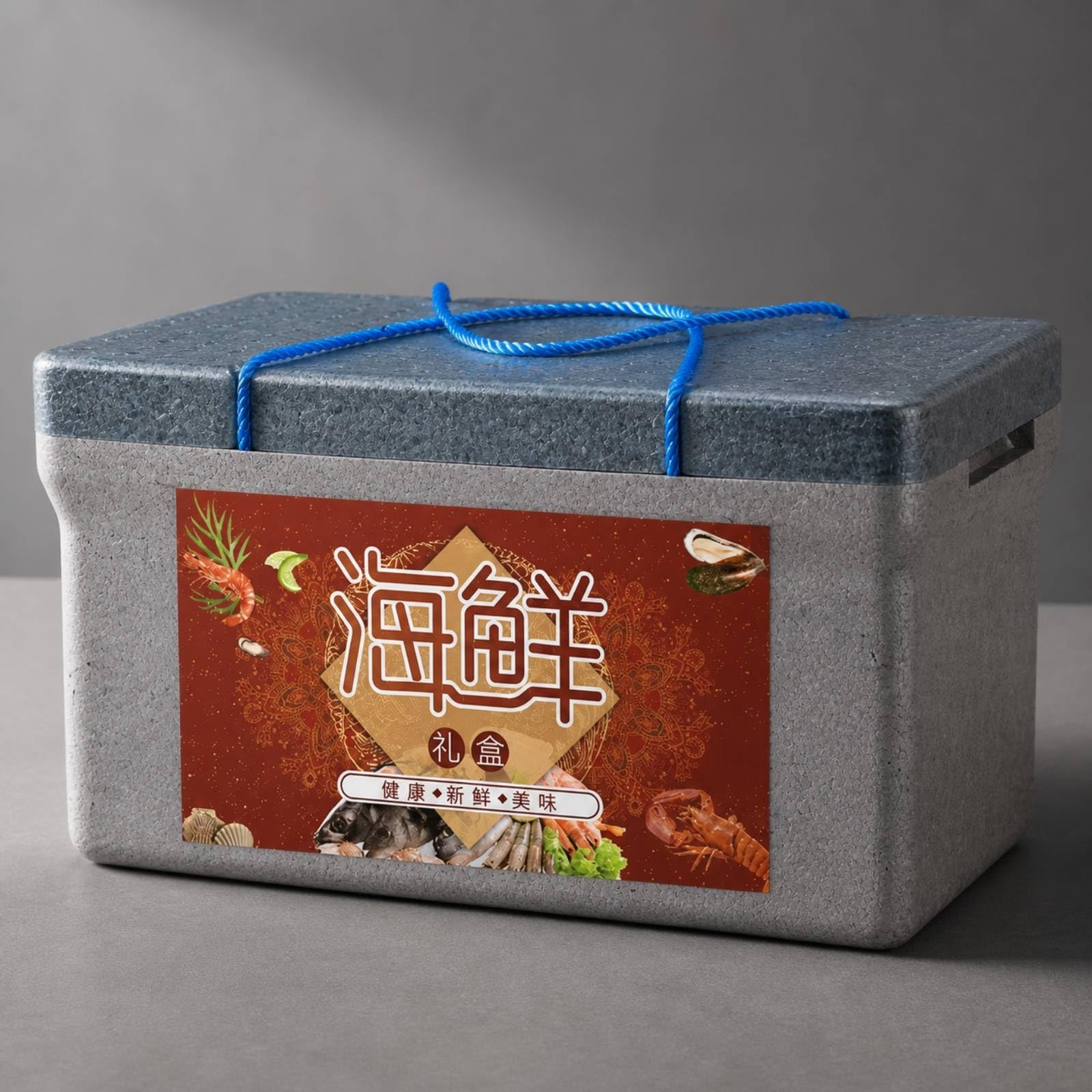 Boîte Isotherme avec Couvercle Pratique, Gris, 15 L, Modèle Renforcé