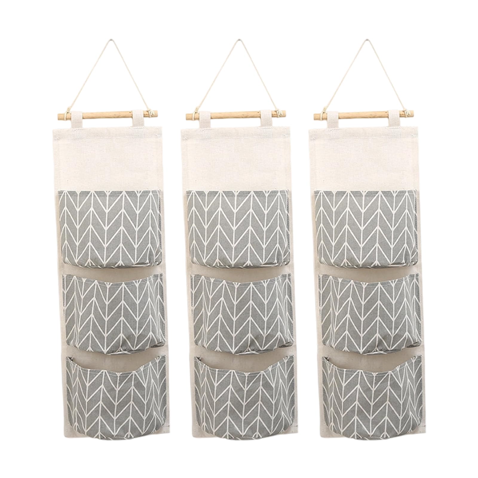 carotoe Suspended Door Planner 25cm Profound Pouches Permanent Natural Fiber Home Deck Answer Vertical Garden Storage Bag