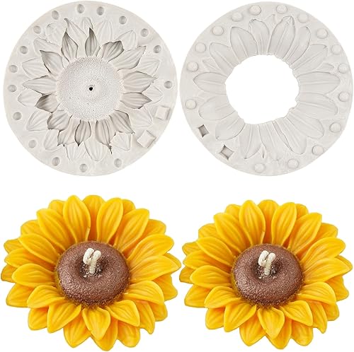 Miniatura 11 de Moldes de silicona de girasol, moldes de fondant de flores 3D para decoración de pasteles, decoración de cupcakes, caramelo, chocolate, flores