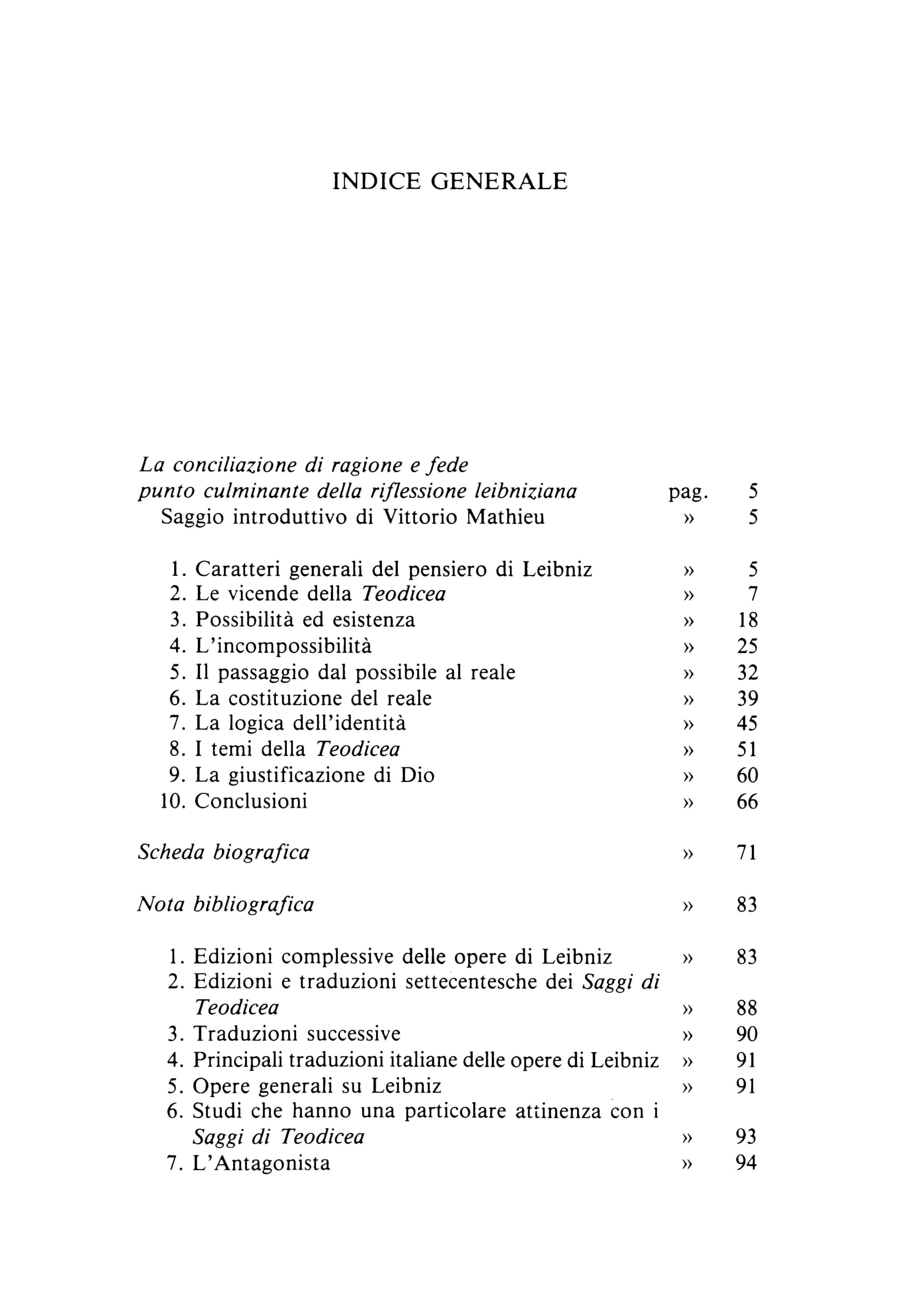 Saggi di Teodicea sulla bontà di Dio, sulla libertà dell'uomo, sull'origine del male