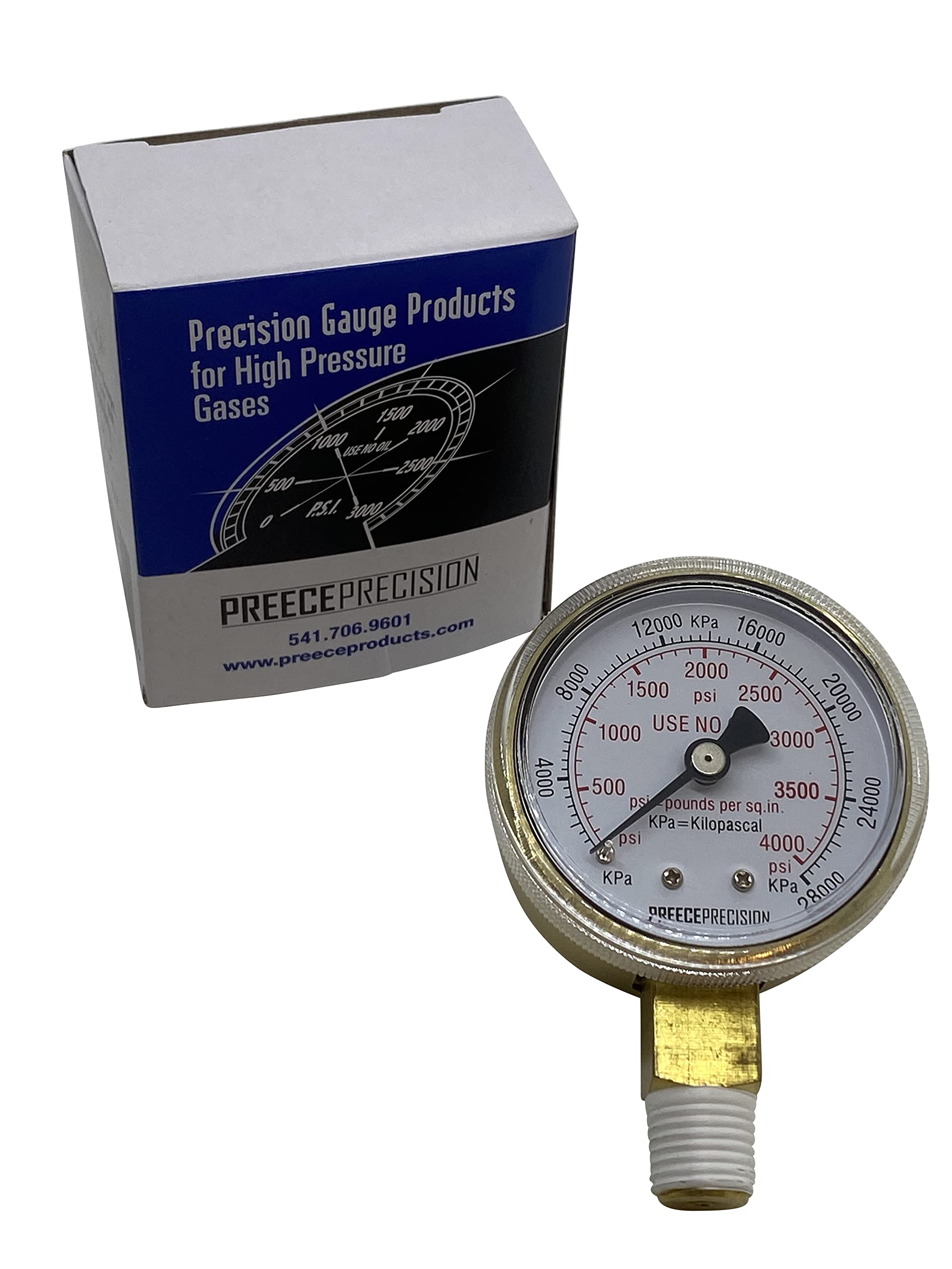 Gaswarner Propan Hochdruckmessgerät Für Propanregler 0-400 Psi - 2