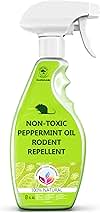 All Natural Peppermint Oil Spray, Non-Toxic Rat Repellent to Repel Mice and Rats, Rodent Repellent Spray - 8oz Ready to Use