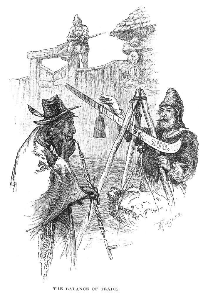 HudsonS Bay Traders 1879 NThe Balance Of Trade Weighing Furs At A HudsonS Bay Company Trading Post Wood Engraving 1879 Poster Print by (18 x 24)