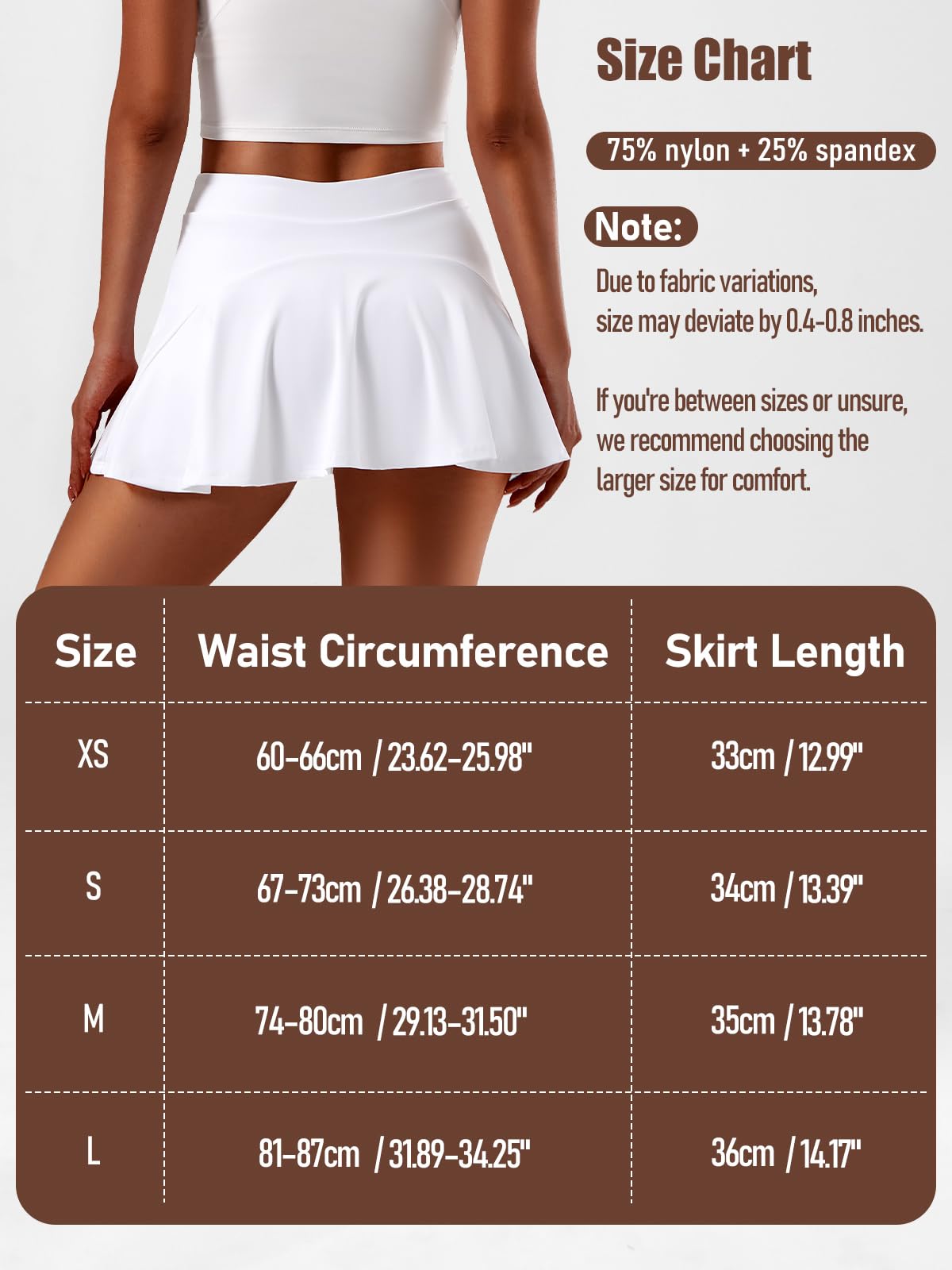 Gonna Tennis Donna Vita Alta con Pantaloncini Integrati e Tasche, Pieghe Sportiva