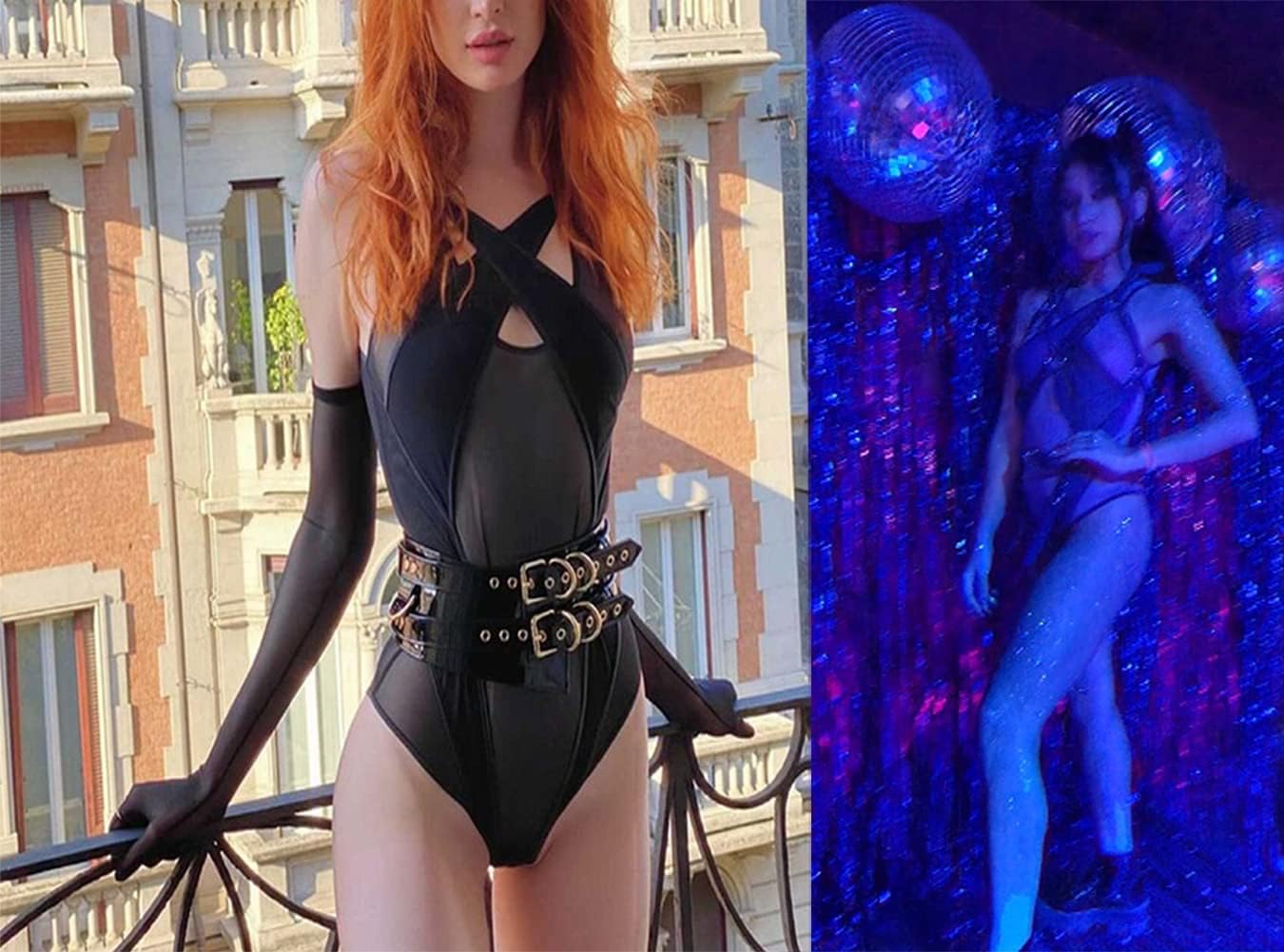 Women’s Sexy See Through Mesh Bodysuit Hollow Out Sleeveless Criss Cross Bodycon Short Mini Leotard Top for Rave Festival - Image 9