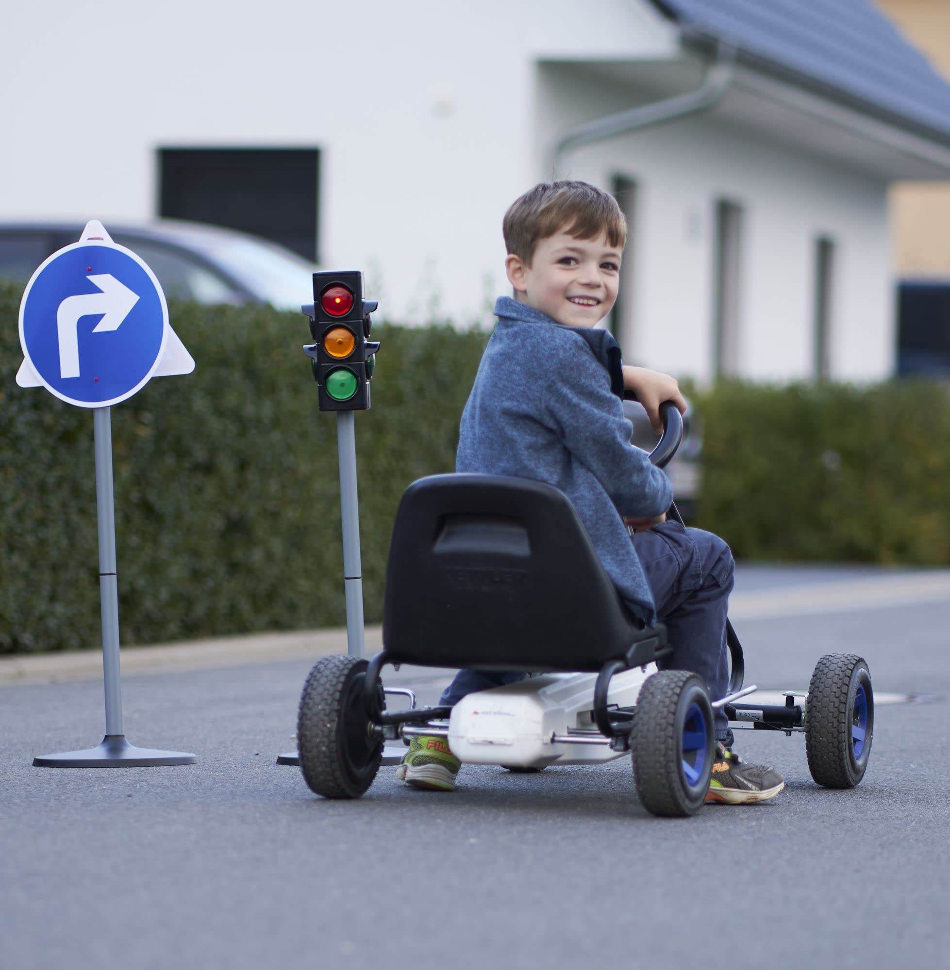 Alldoro 60096 Panneaux de Signalisation pour Enfants, 6 Panneaux, 72 cm Multicolore