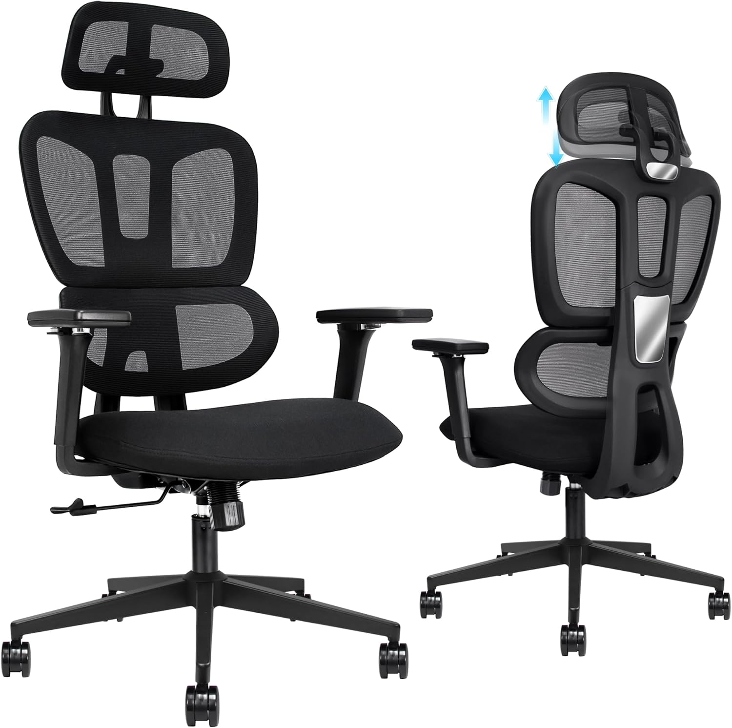 Ergonomic Mesh Office Chair High Back Multifunction Computer Desk