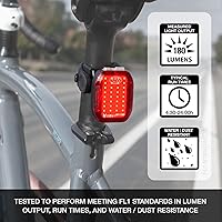 Vista 4 de NiteRider Micro 950 Luz delantera para bicicleta/Vmax+ 180 luces traseras para bicicleta, paquete combinado - Luces LED para bicicleta recargables