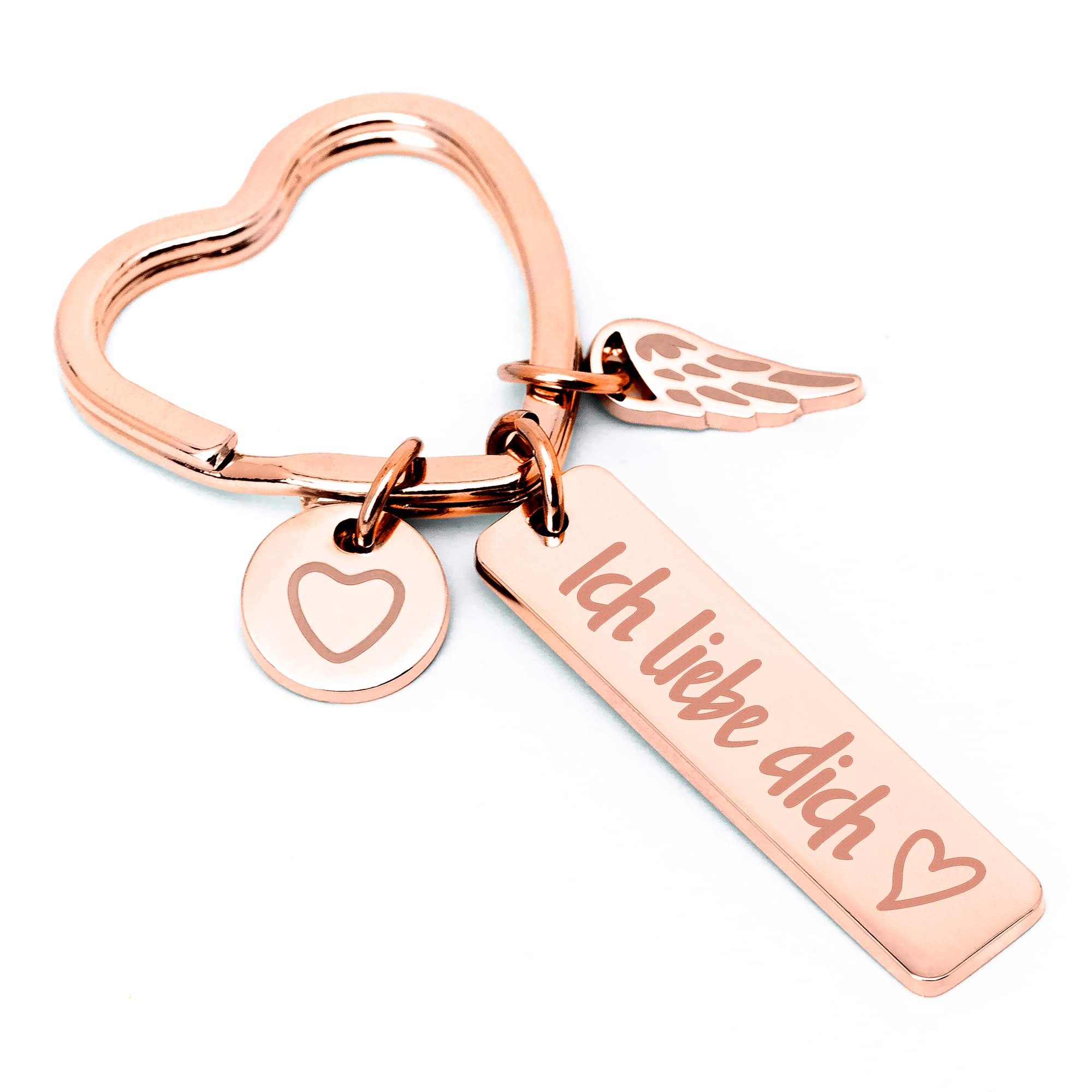 Glitzkind Herz Schlüsselanhänger Ich liebe dich | Für Pärchen Paare Partner Freundin Couples Frau & Mann | Jahrestag Geburtstag Valentinstag Weihnachten für sie & ihn | Beziehungsgeschenk Liebesbeweis